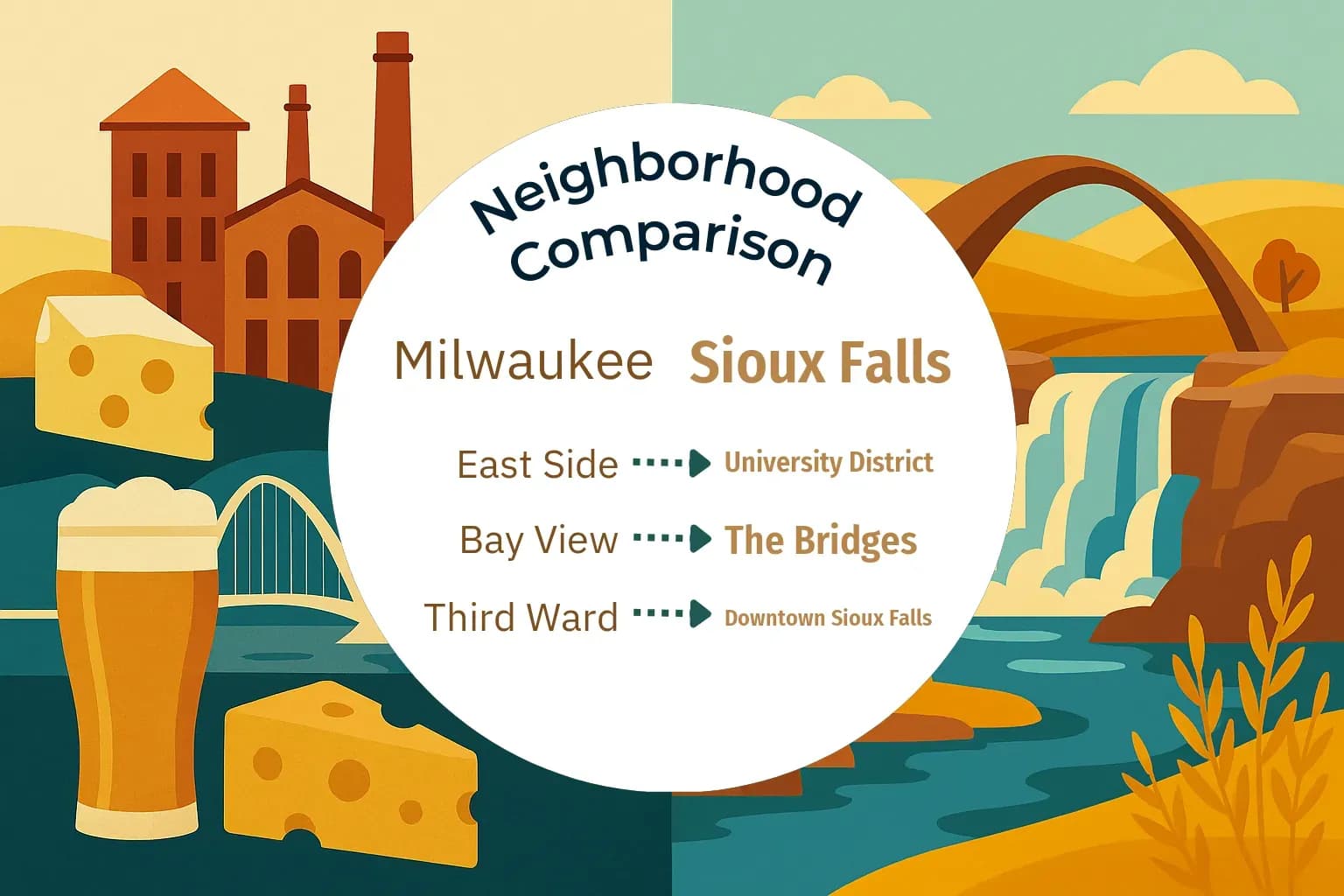 Milwaukee vs Sioux Falls Neighborhood Comparison