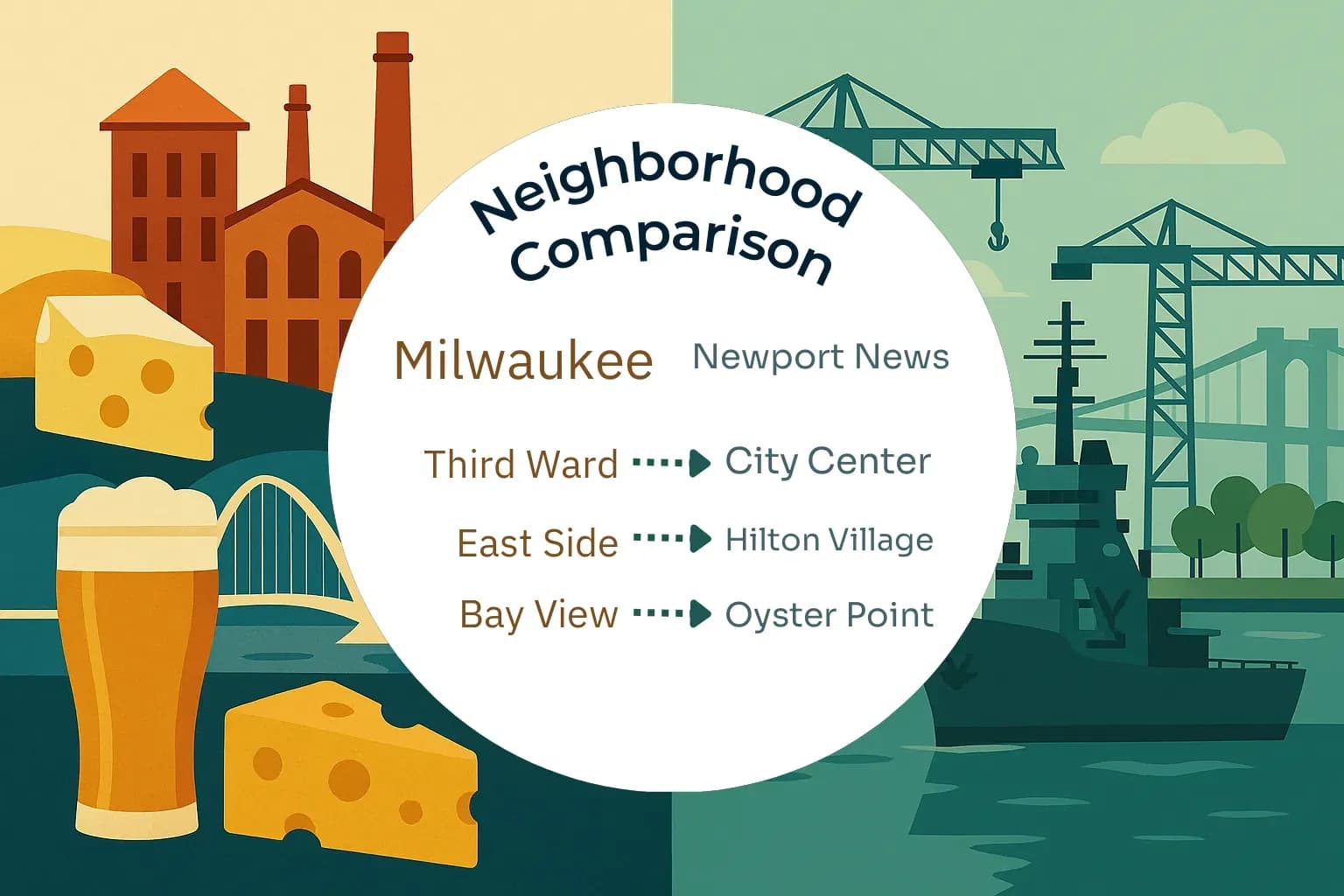 Milwaukee vs Newport News Neighborhood Comparison