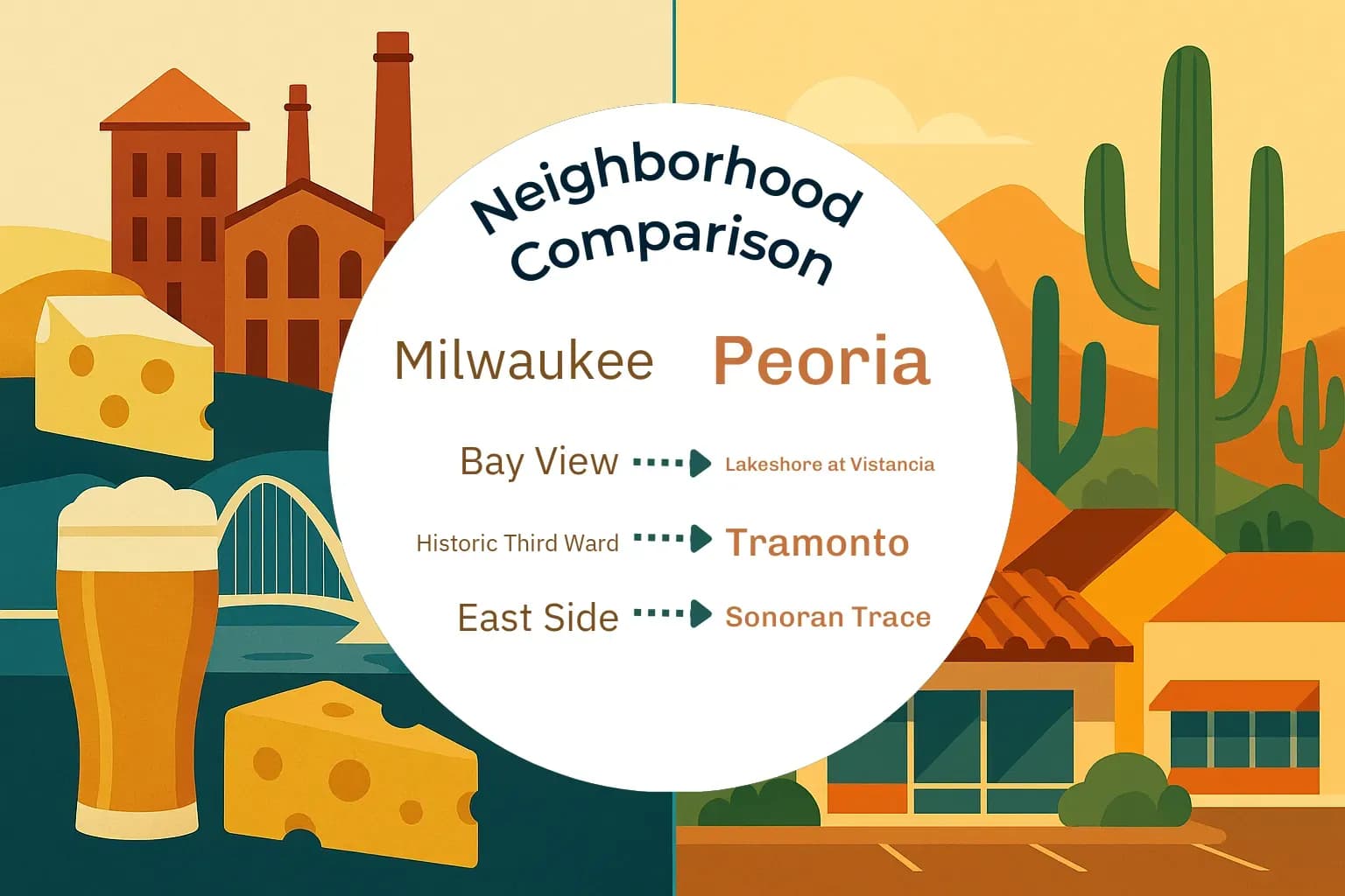 Milwaukee vs Peoria Neighborhood Comparison