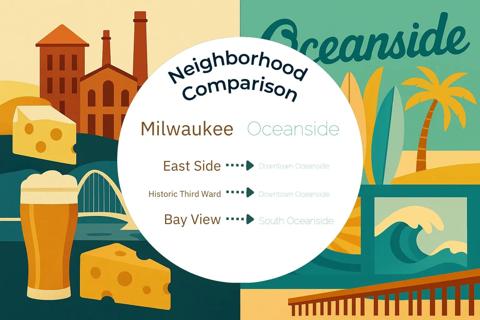 Milwaukee vs Oceanside Neighborhood Comparison