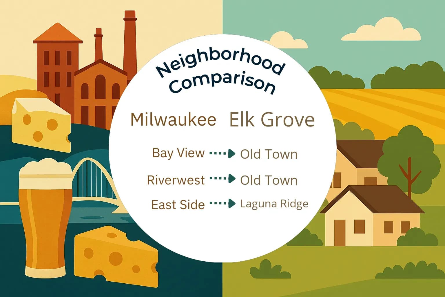 Milwaukee vs Elk Grove Neighborhood Comparison