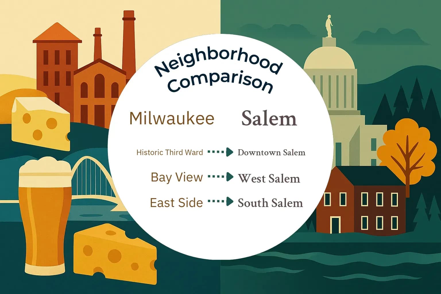 Milwaukee vs Salem Neighborhood Comparison