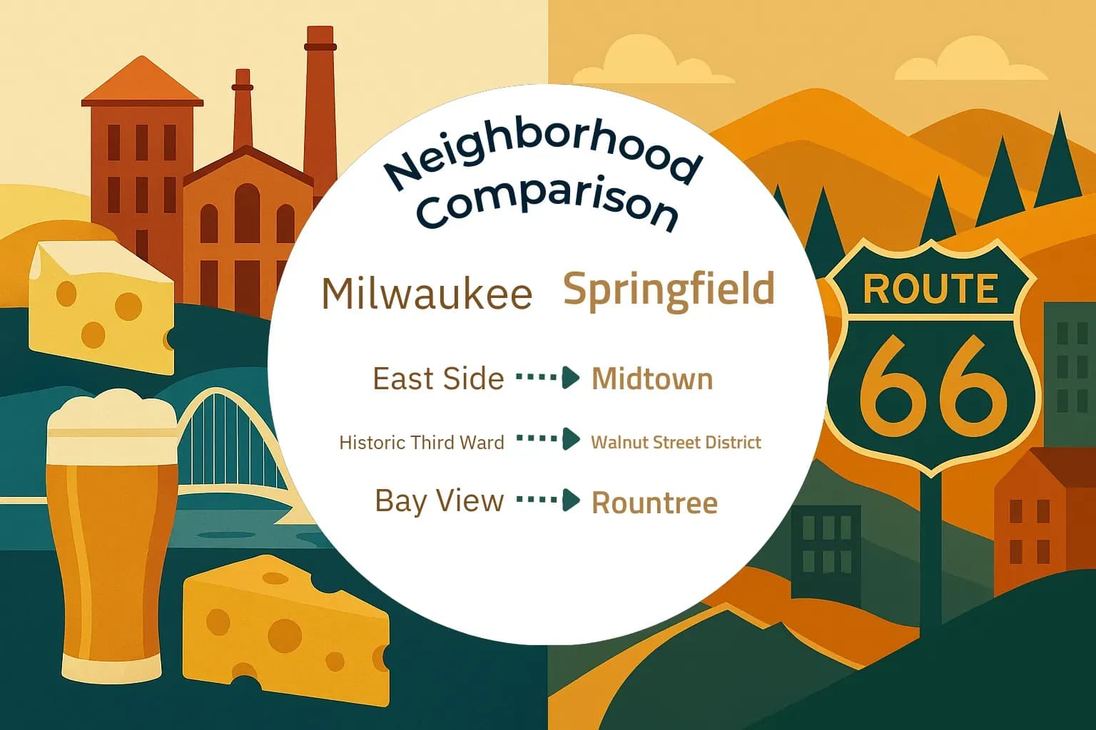 Milwaukee vs Springfield Neighborhood Comparison