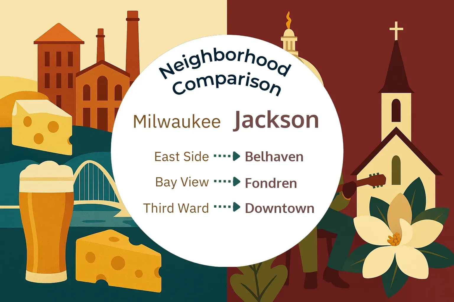 Milwaukee vs Jackson Neighborhood Comparison