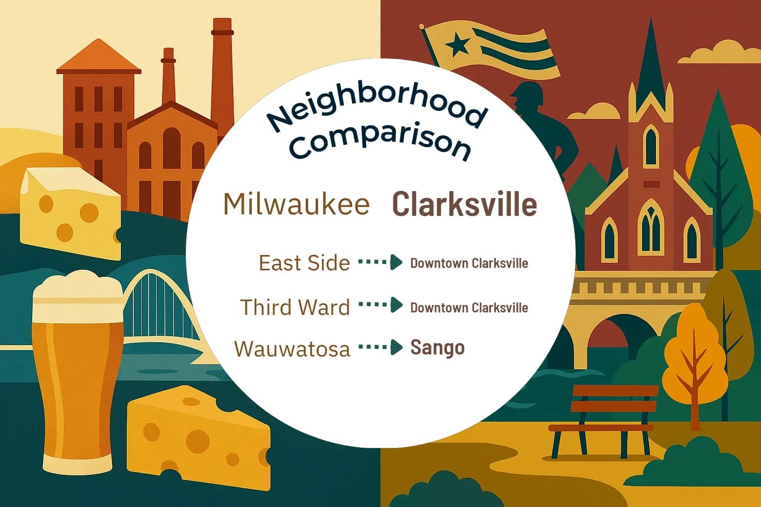 Milwaukee vs Clarksville Neighborhood Comparison