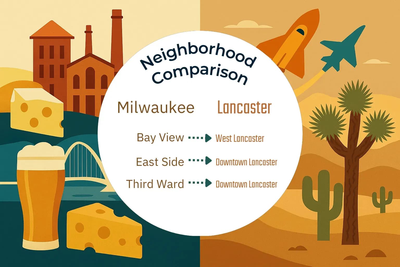 Milwaukee vs Lancaster Neighborhood Comparison