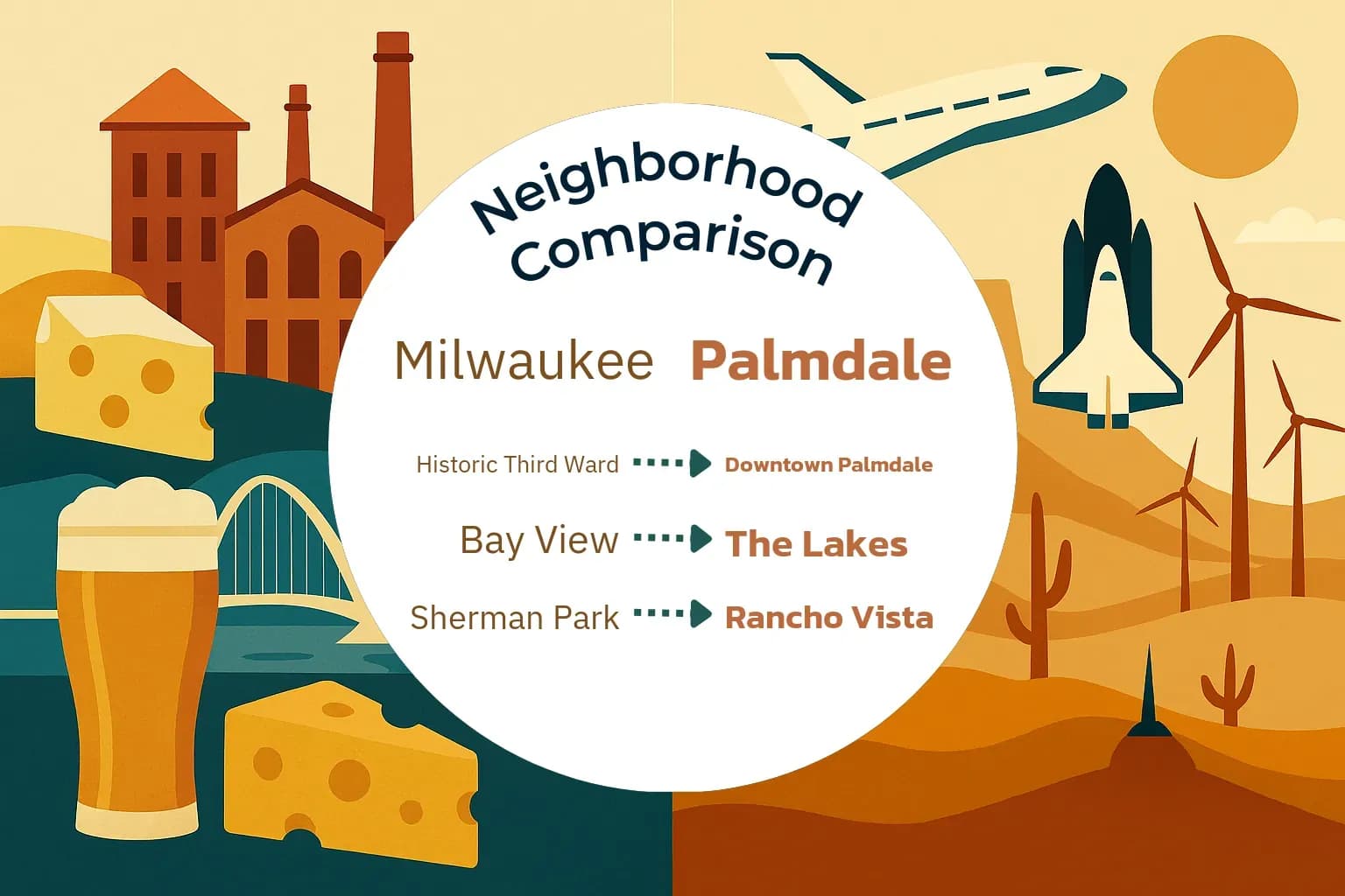 Milwaukee vs Palmdale Neighborhood Comparison