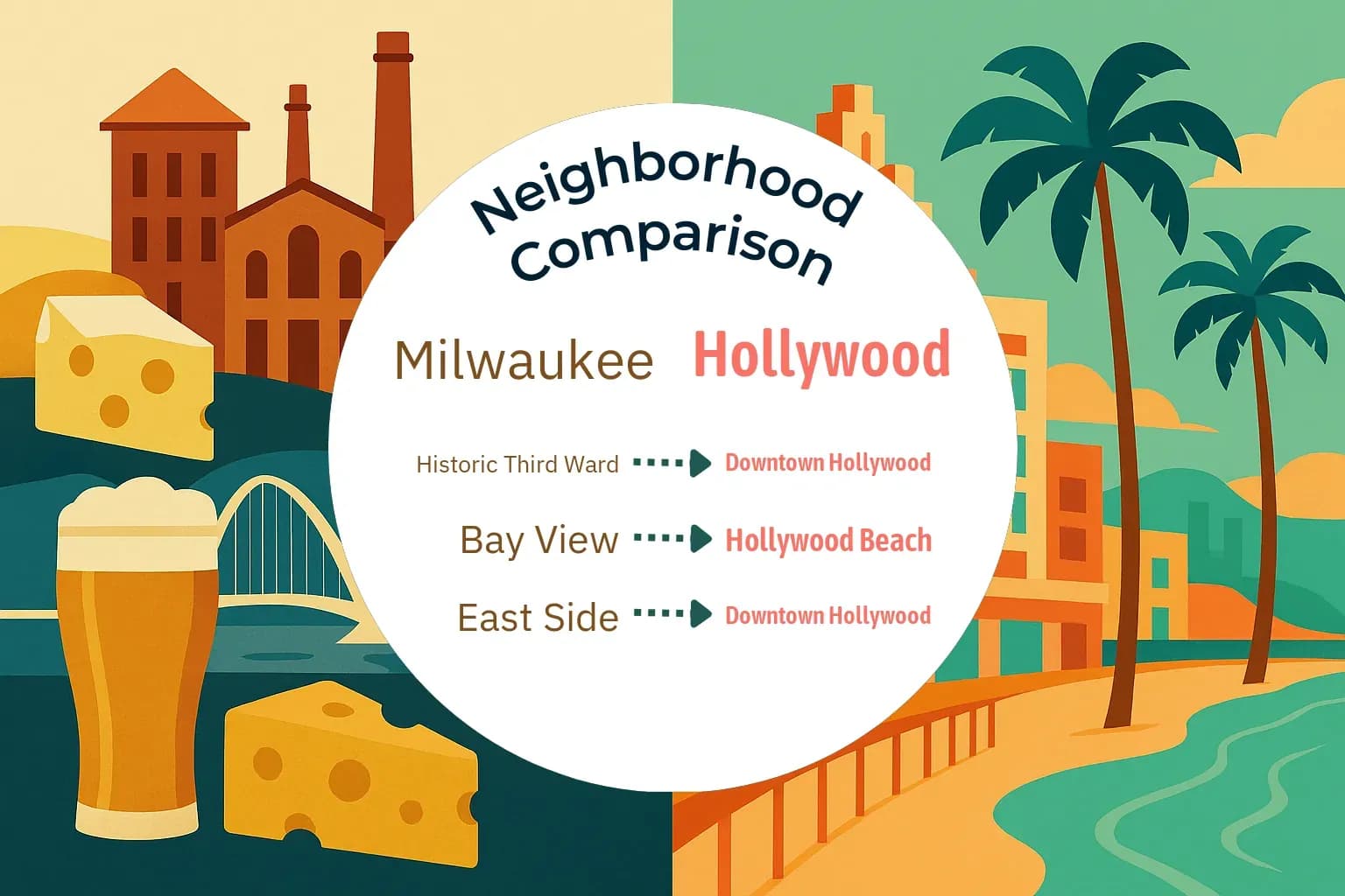 Milwaukee vs Hollywood Neighborhood Comparison