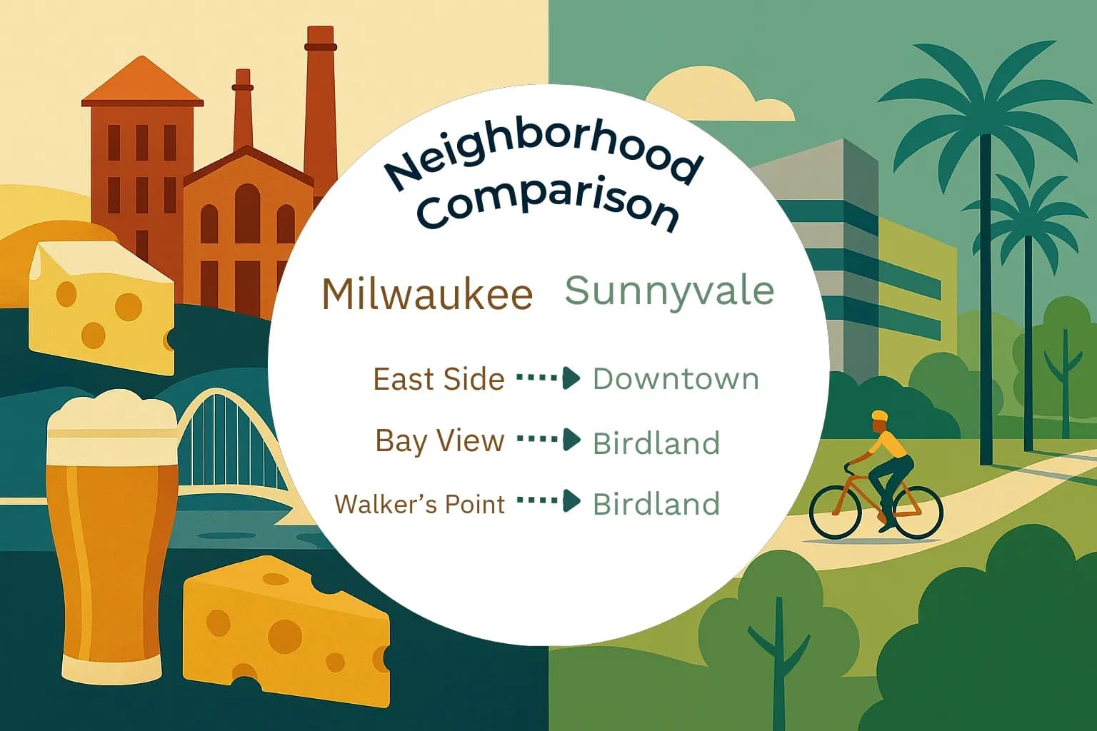 Milwaukee vs Sunnyvale Neighborhood Comparison