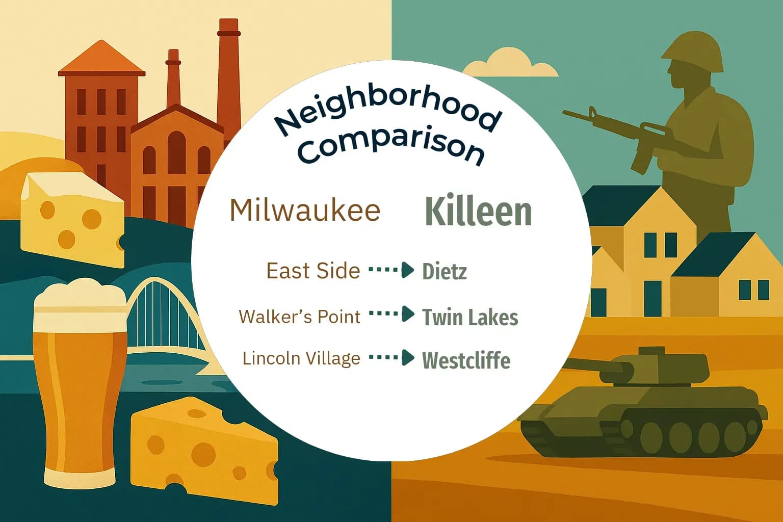 Milwaukee vs Killeen Neighborhood Comparison