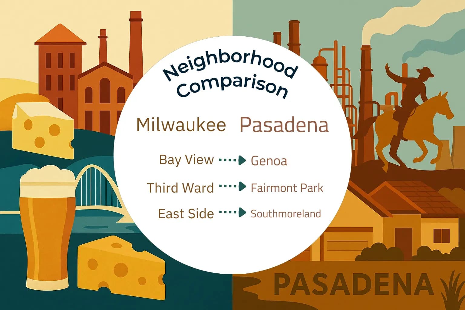 Milwaukee vs Pasadena Neighborhood Comparison