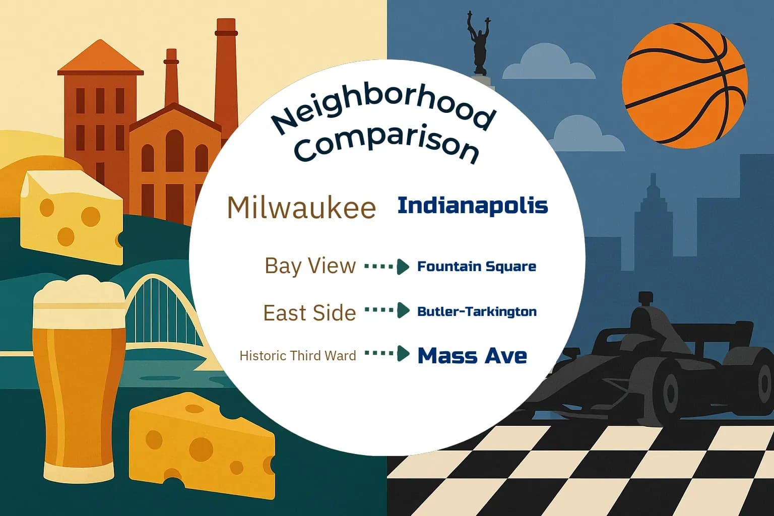 Milwaukee vs Indianapolis Neighborhood Comparison