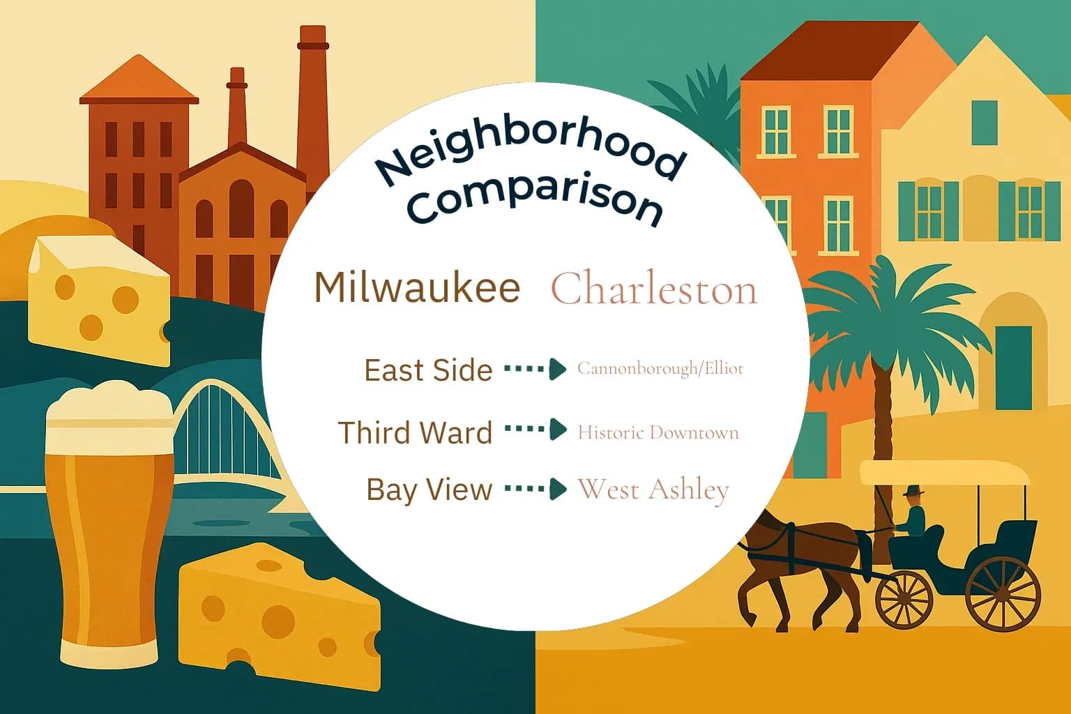 Milwaukee vs Charleston Neighborhood Comparison