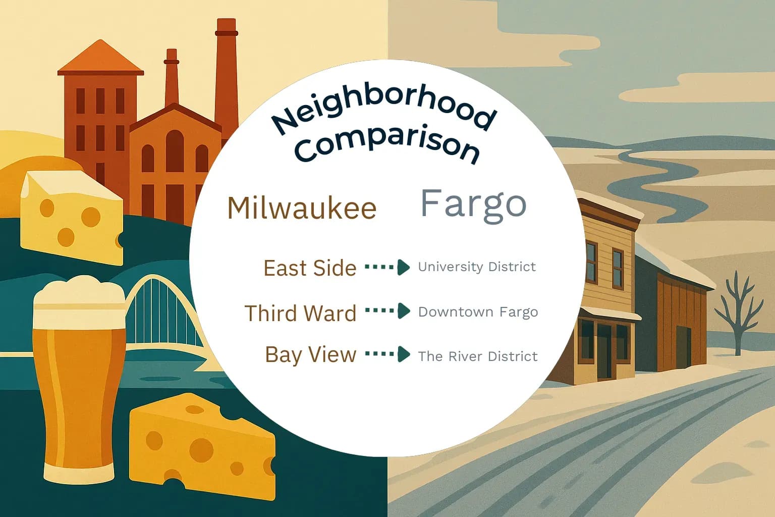 Milwaukee vs Fargo Neighborhood Comparison