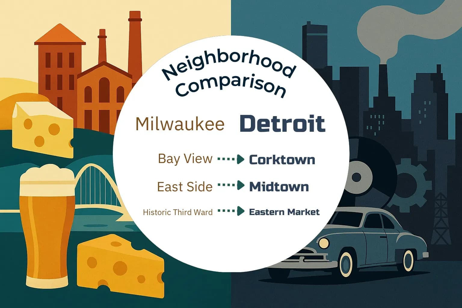 Milwaukee vs Detroit Neighborhood Comparison