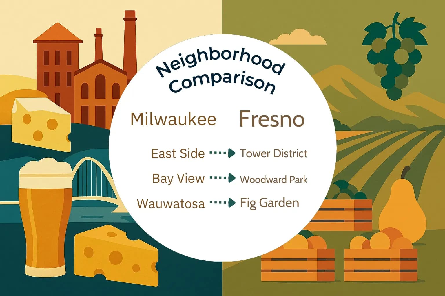 Milwaukee vs Fresno Neighborhood Comparison