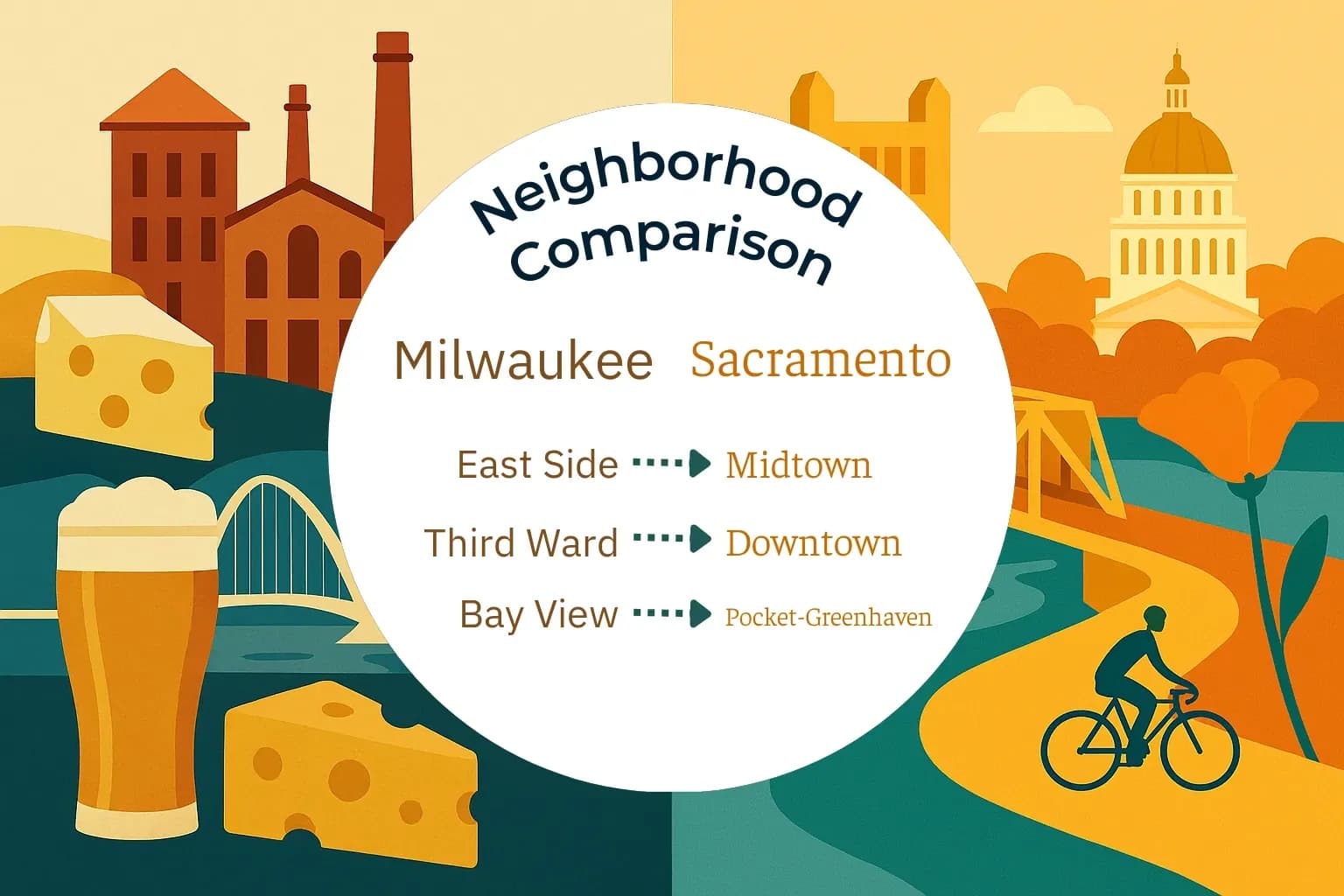Milwaukee vs Sacramento Neighborhood Comparison