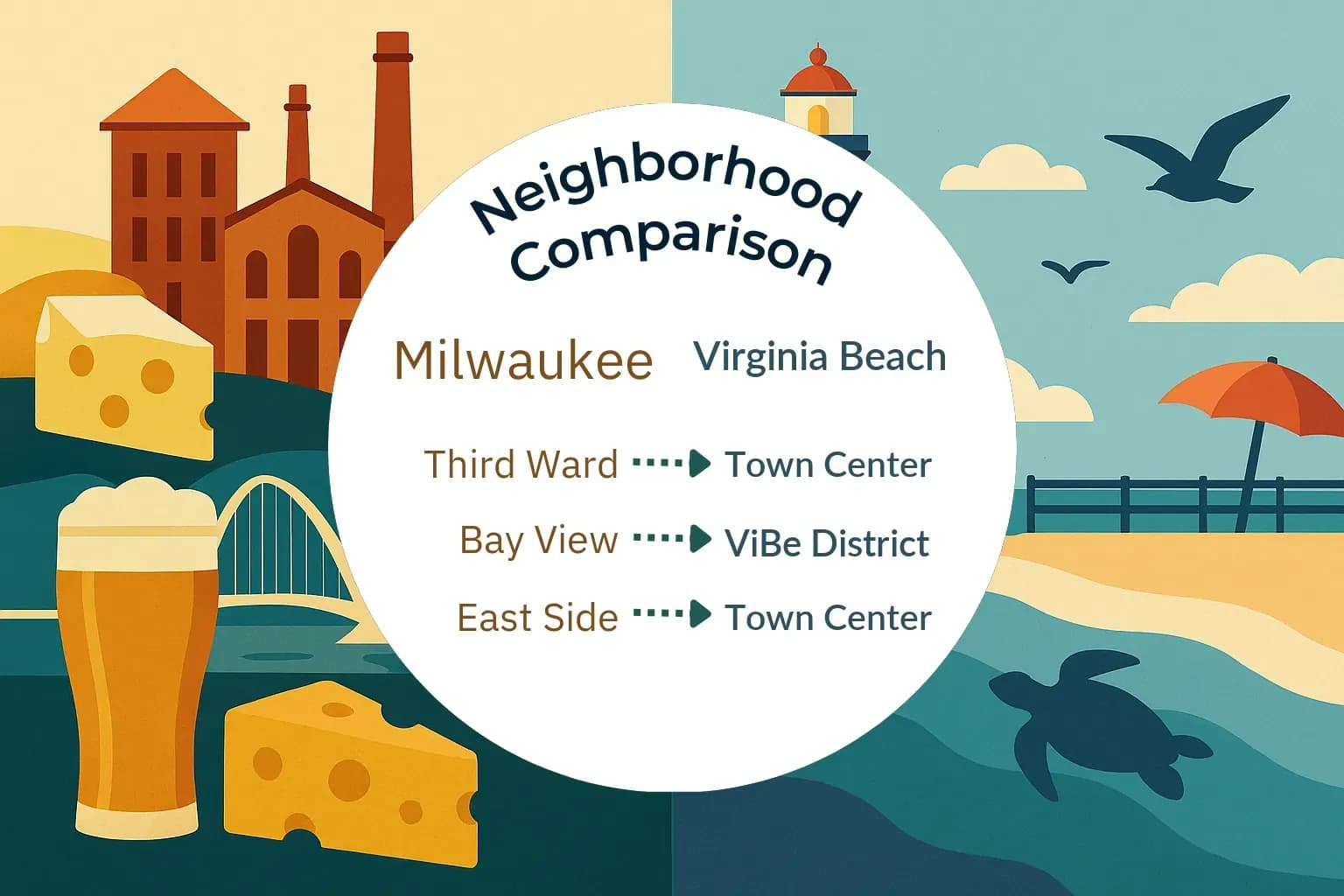 Milwaukee vs Virginia Beach Neighborhood Comparison