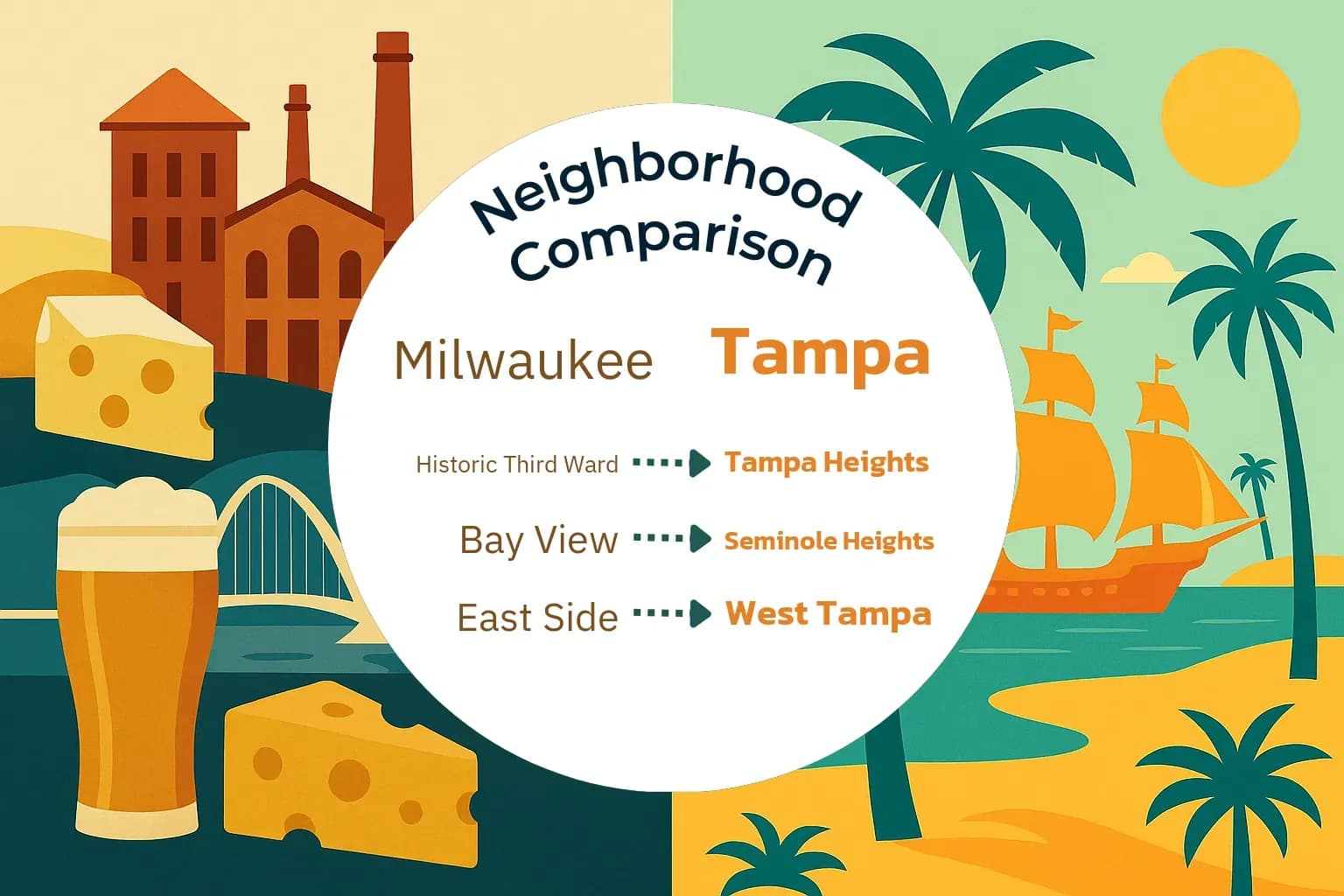 Milwaukee vs Tampa Neighborhood Comparison