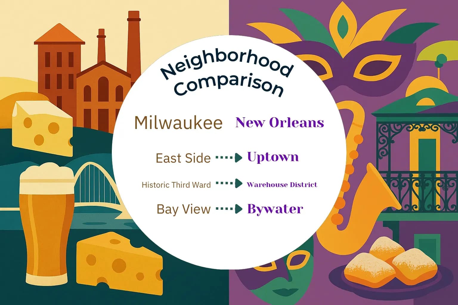 Milwaukee vs New Orleans Neighborhood Comparison