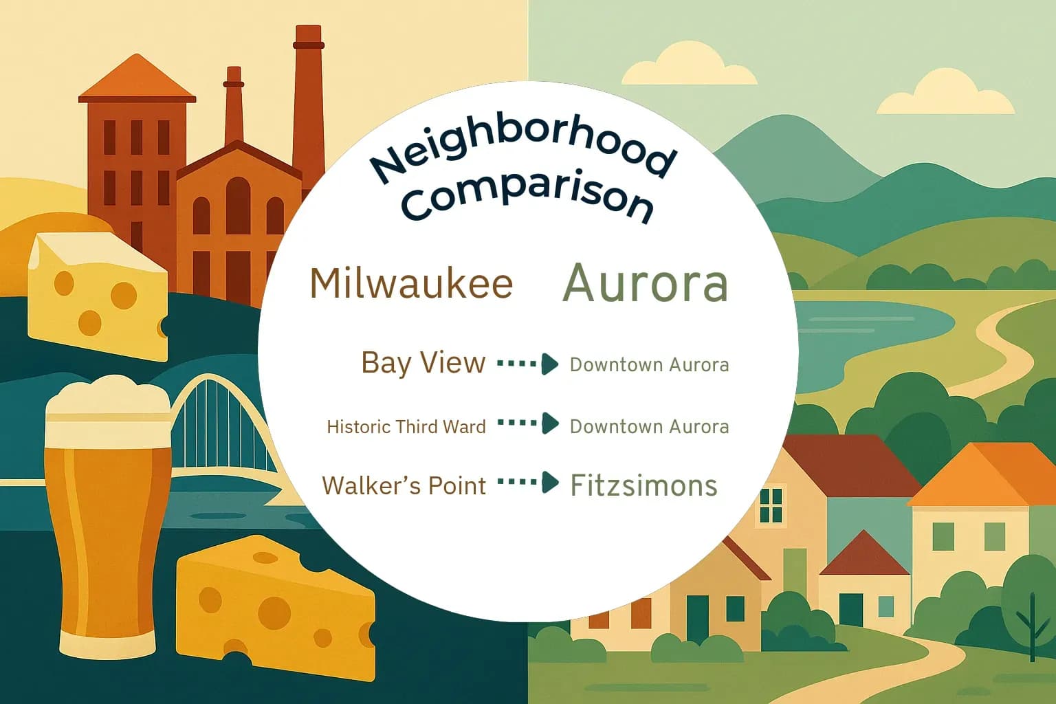 Milwaukee vs Aurora Neighborhood Comparison