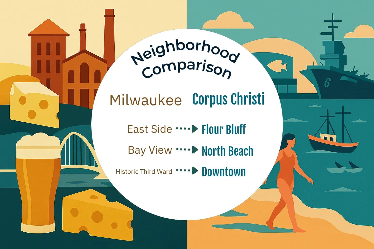 Milwaukee vs Corpus Christi Neighborhood Comparison
