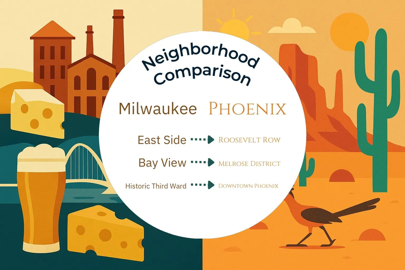 Milwaukee vs Phoenix Neighborhood Comparison