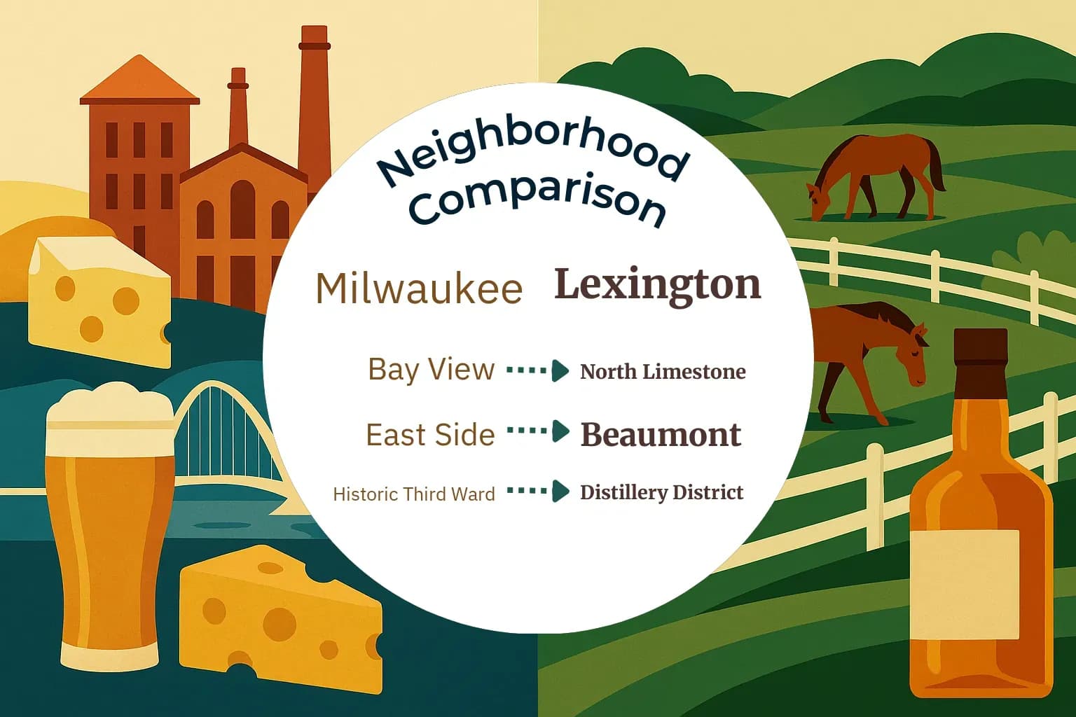 Milwaukee vs Lexington Neighborhood Comparison
