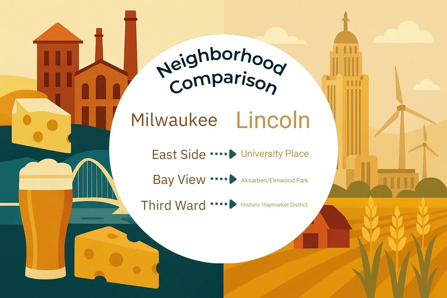 Milwaukee vs Lincoln Neighborhood Comparison
