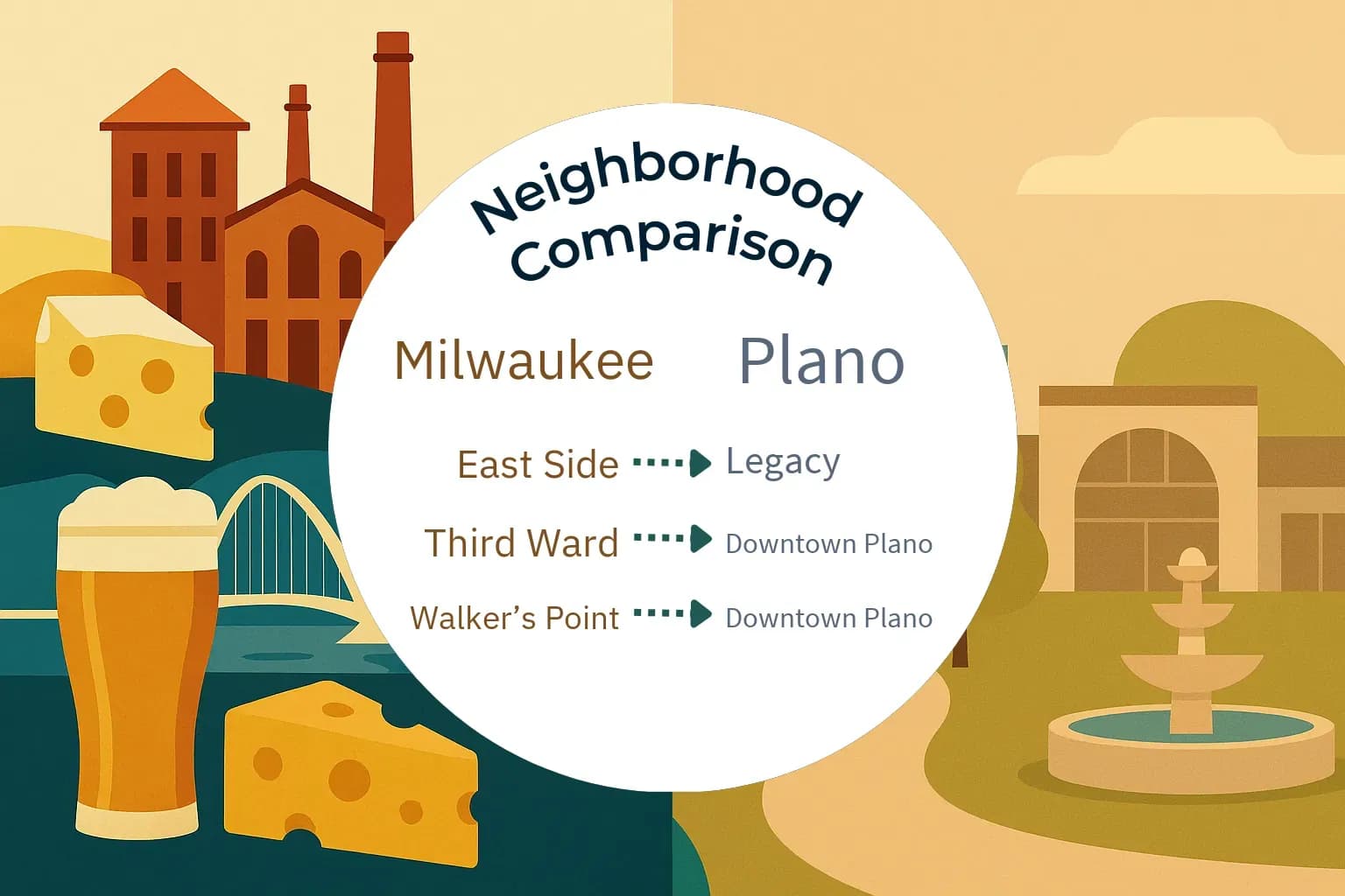Milwaukee vs Plano Neighborhood Comparison