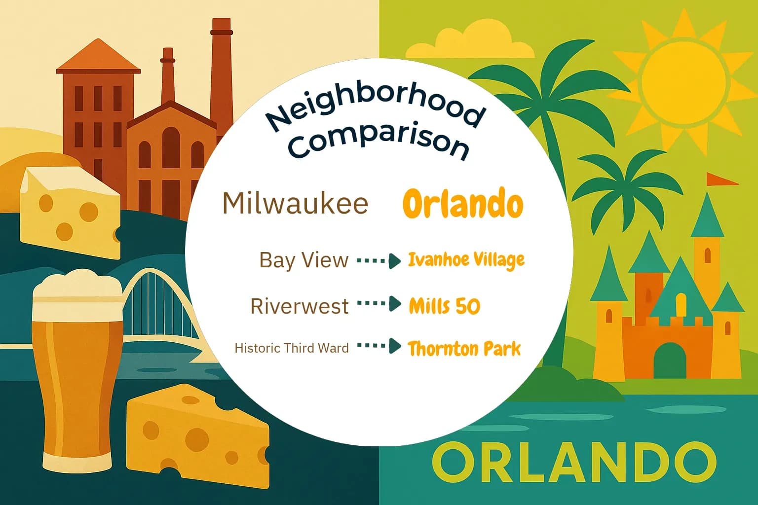 Milwaukee vs Orlando Neighborhood Comparison