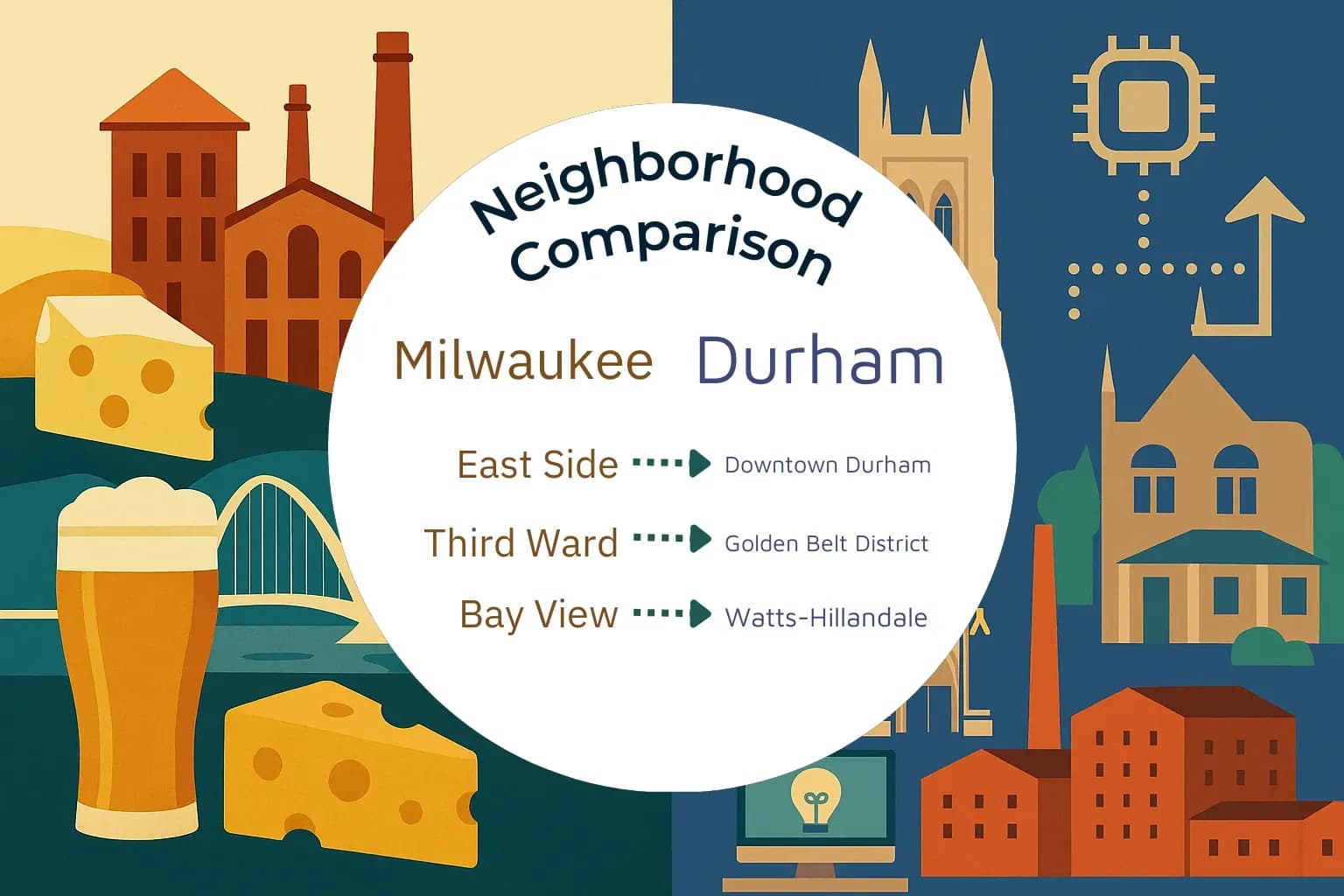 Milwaukee vs Durham Neighborhood Comparison