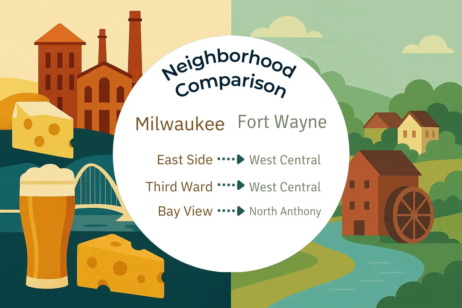 Milwaukee vs Fort Wayne Neighborhood Comparison
