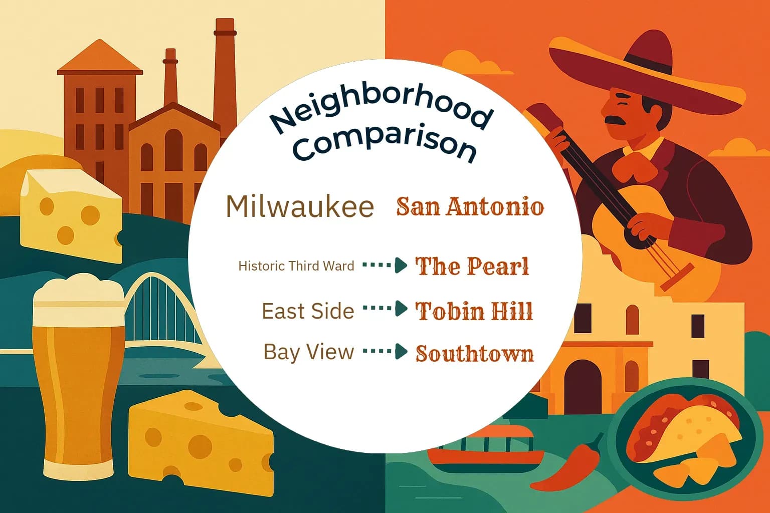 Milwaukee vs San Antonio Neighborhood Comparison