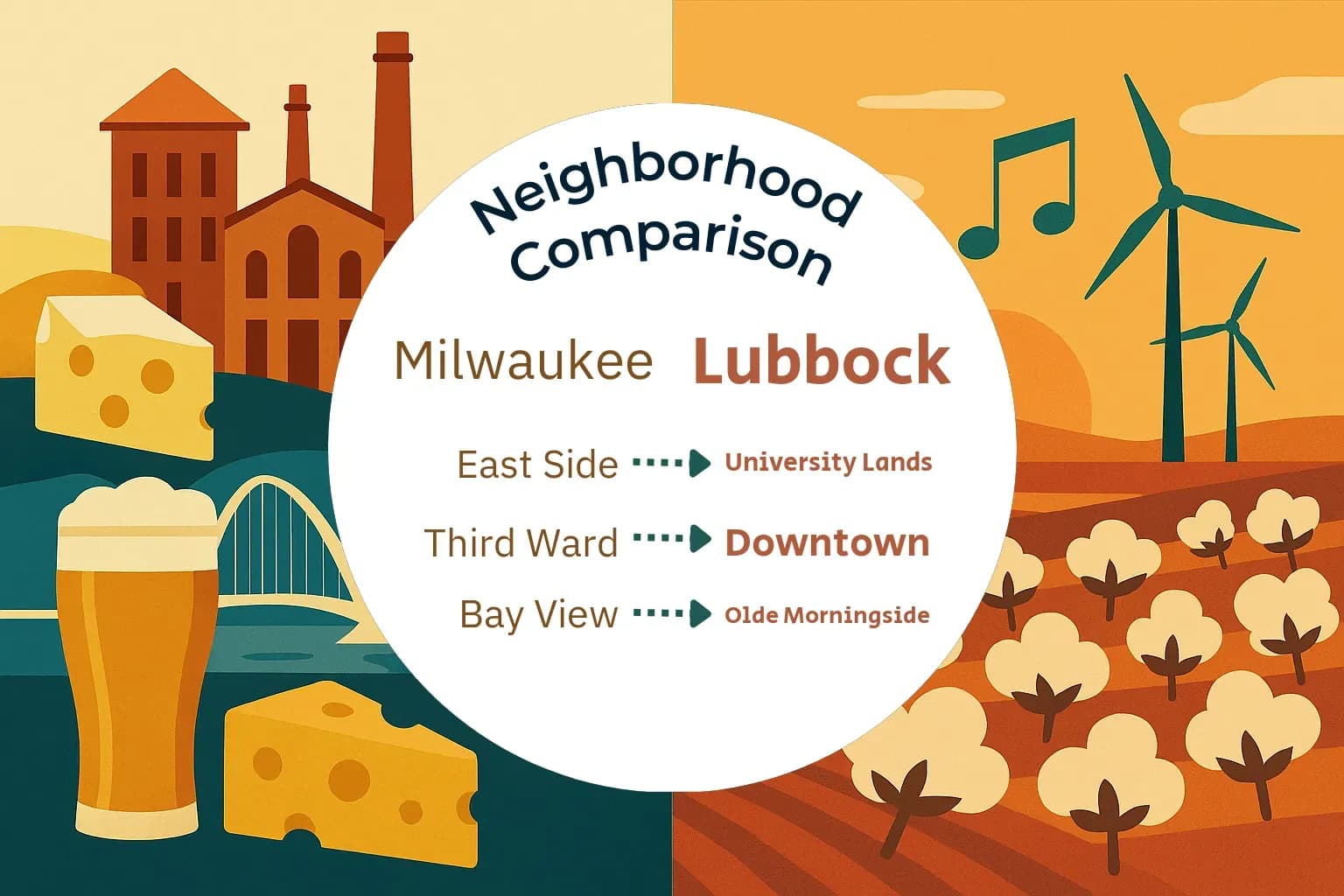 Milwaukee vs Lubbock Neighborhood Comparison