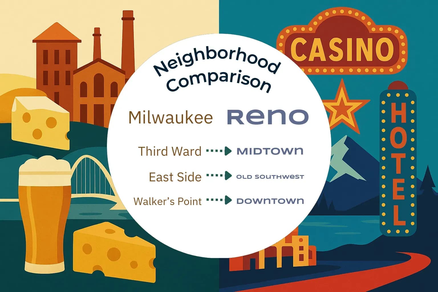 Milwaukee vs Reno Neighborhood Comparison
