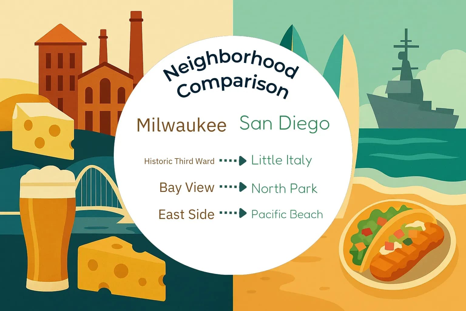 Milwaukee vs San Diego Neighborhood Comparison