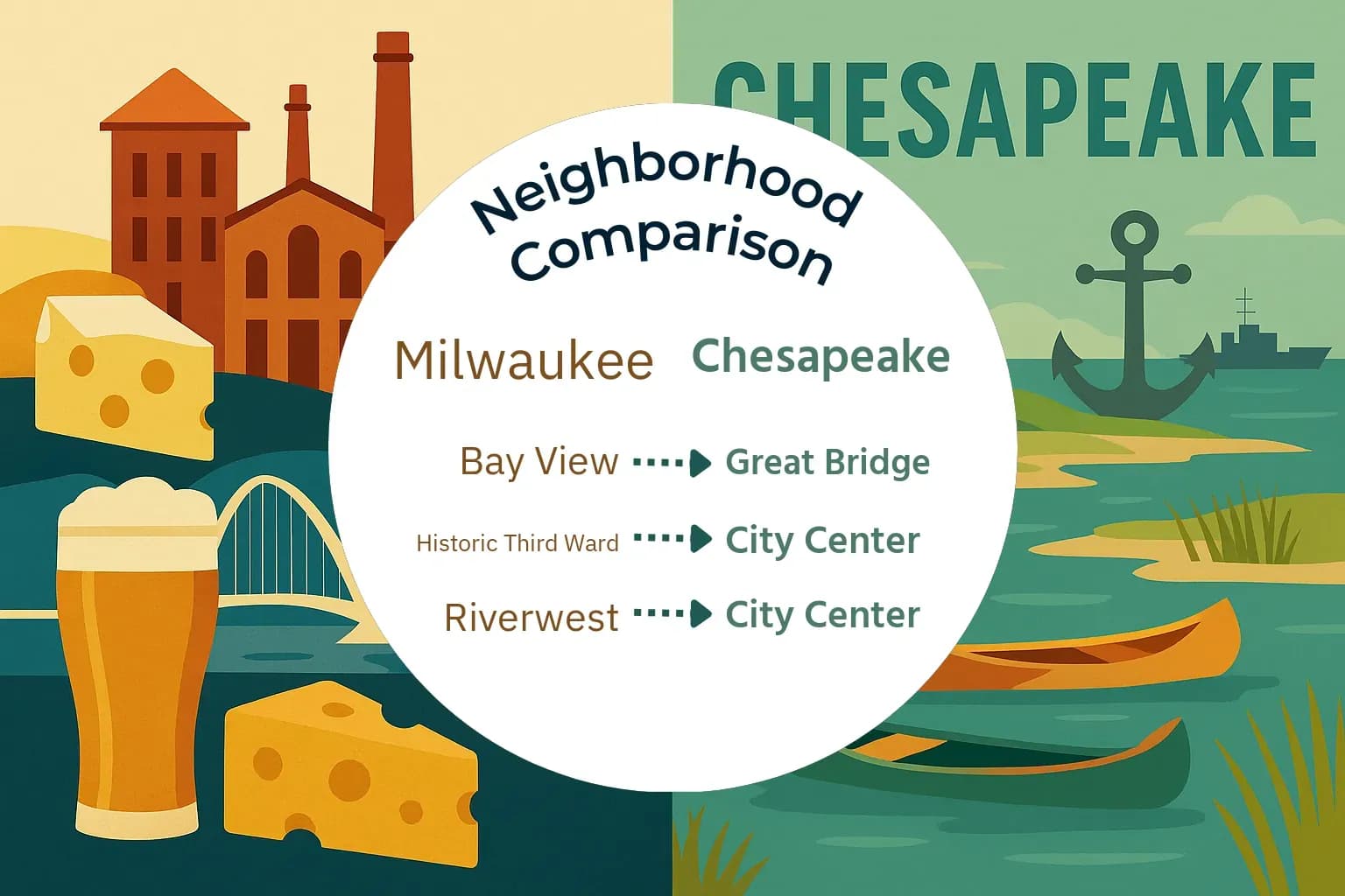 Milwaukee vs Chesapeake Neighborhood Comparison