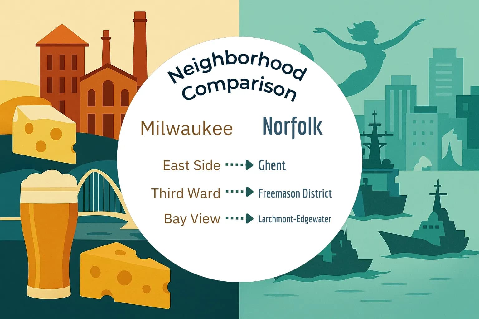 Milwaukee vs Norfolk Neighborhood Comparison