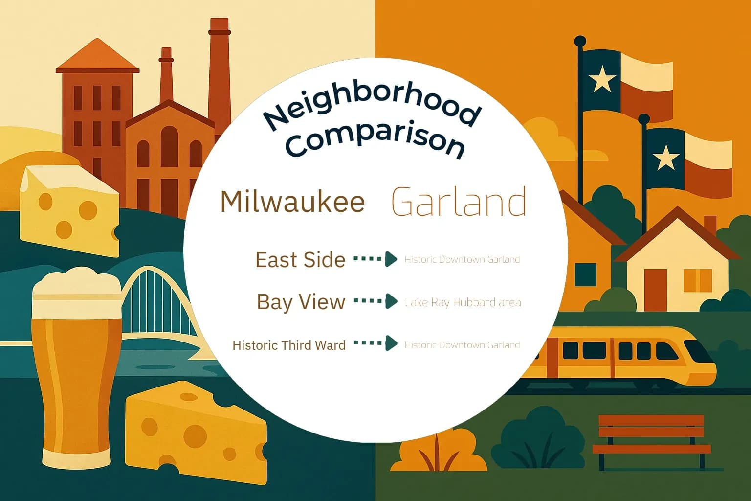 Milwaukee vs Garland Neighborhood Comparison