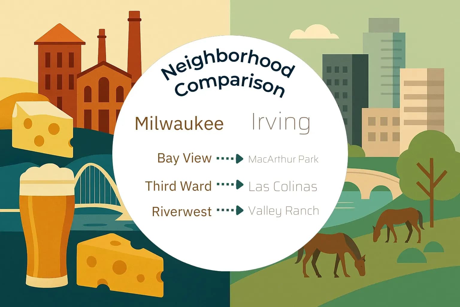 Milwaukee vs Irving Neighborhood Comparison