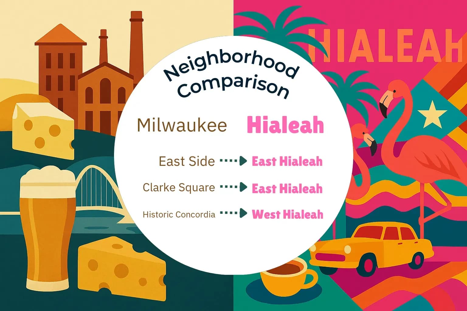Milwaukee vs Hialeah Neighborhood Comparison