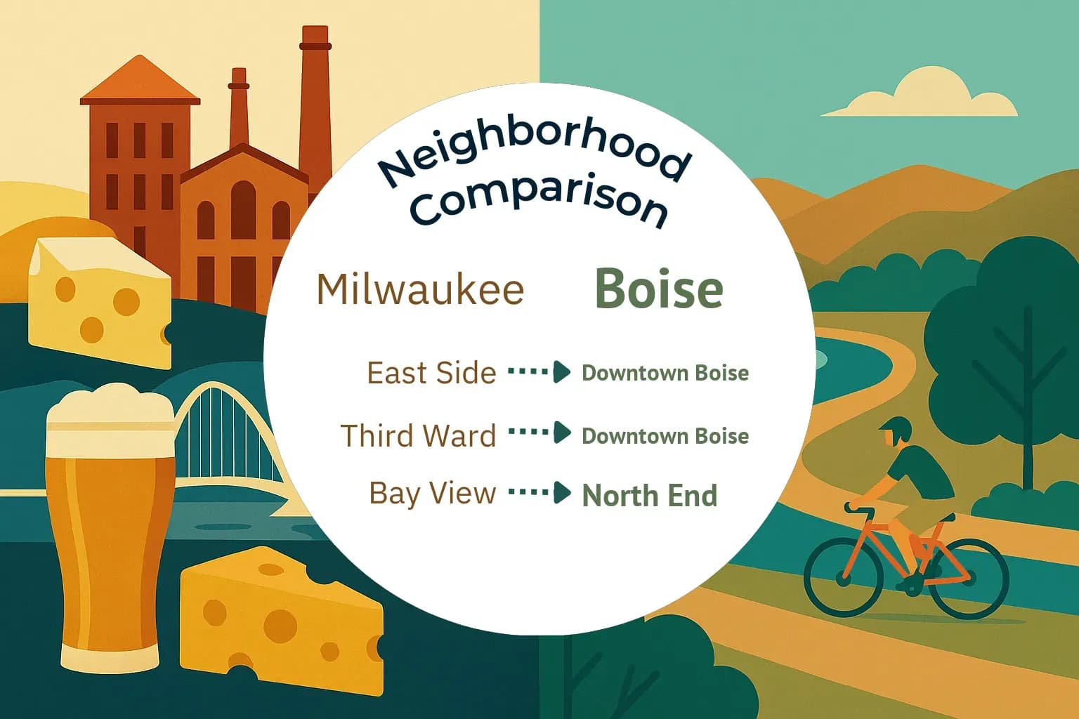 Milwaukee vs Boise Neighborhood Comparison