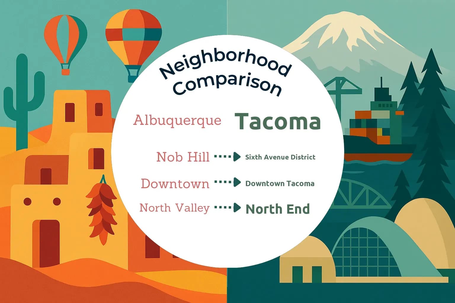Albuquerque vs Tacoma Neighborhood Comparison