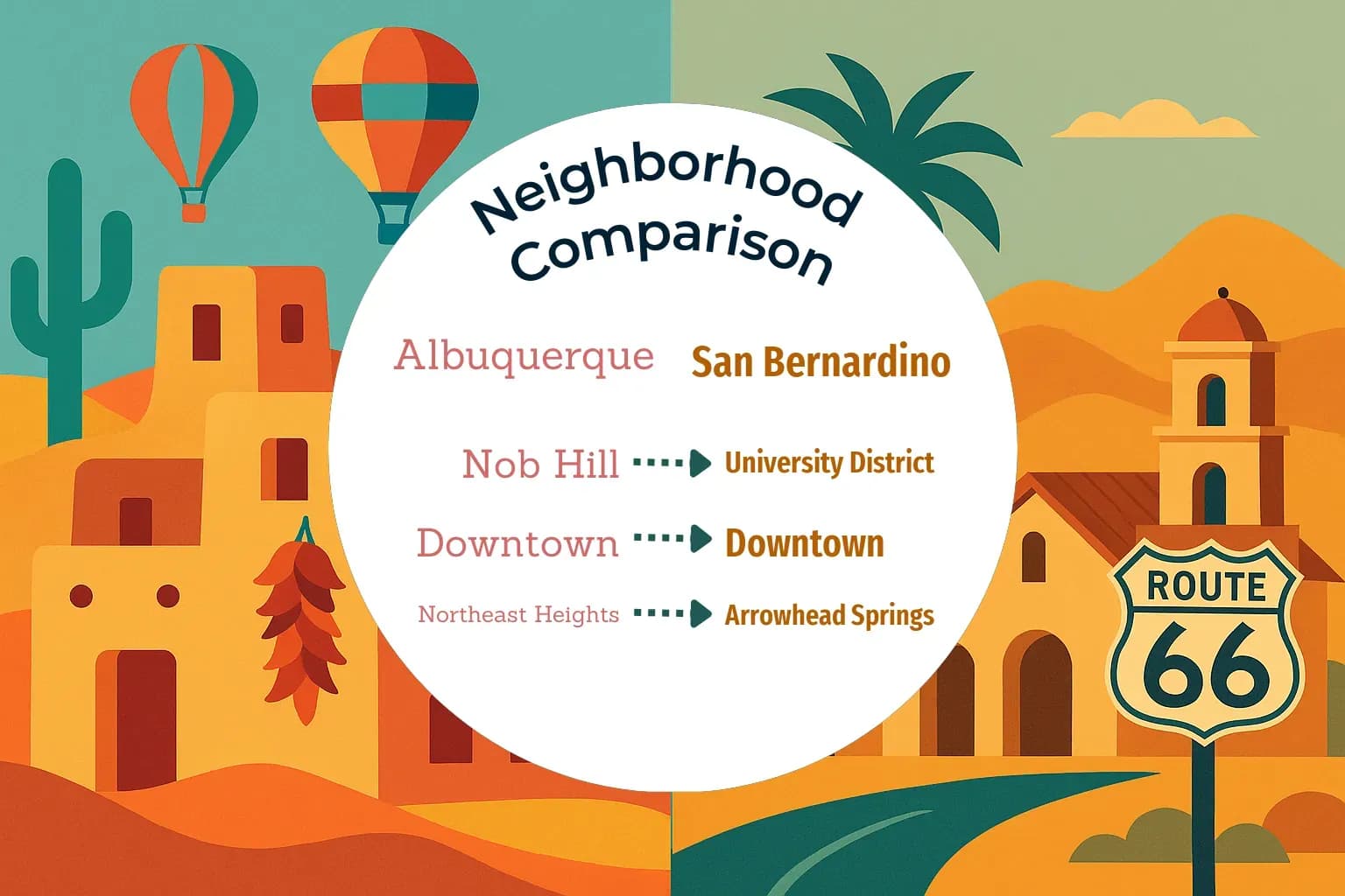 Albuquerque vs San Bernardino Neighborhood Comparison