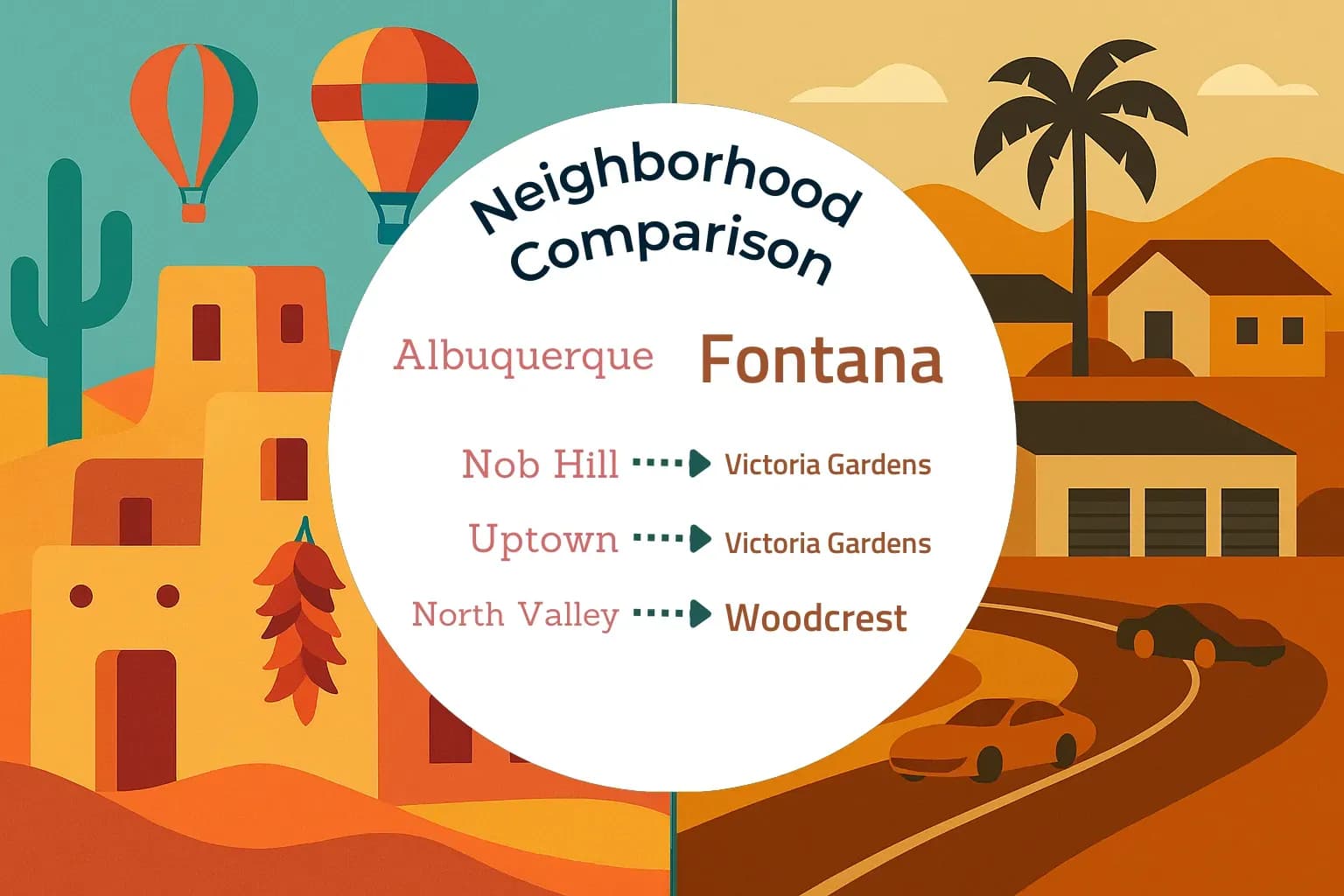 Albuquerque vs Fontana Neighborhood Comparison
