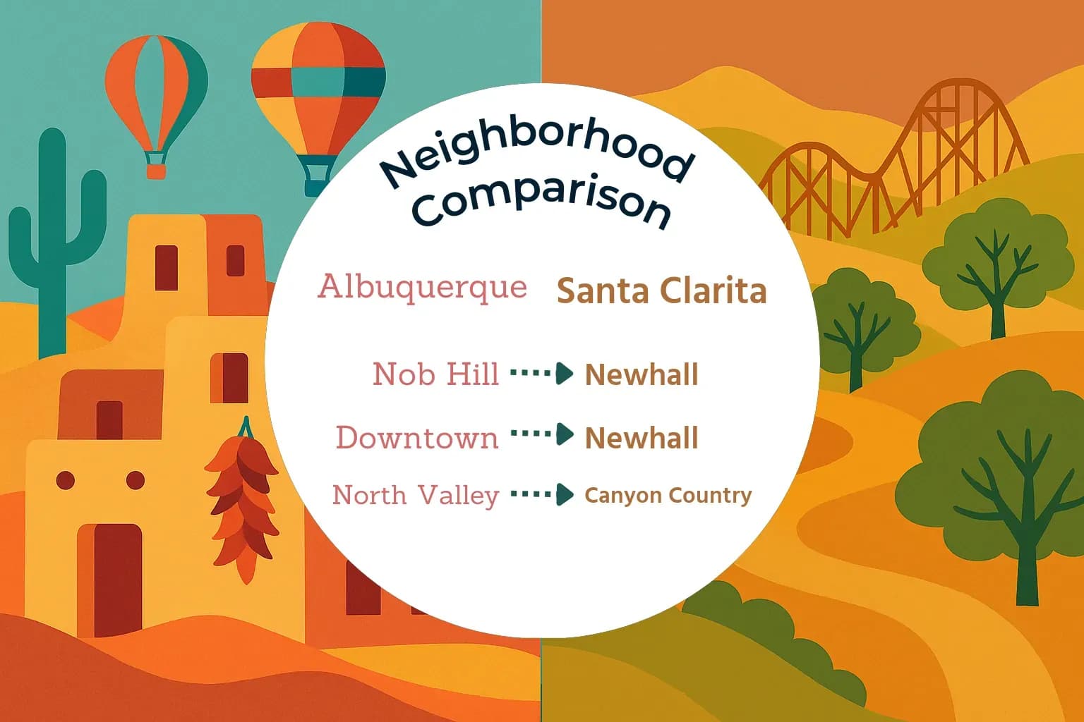 Albuquerque vs Santa Clarita Neighborhood Comparison