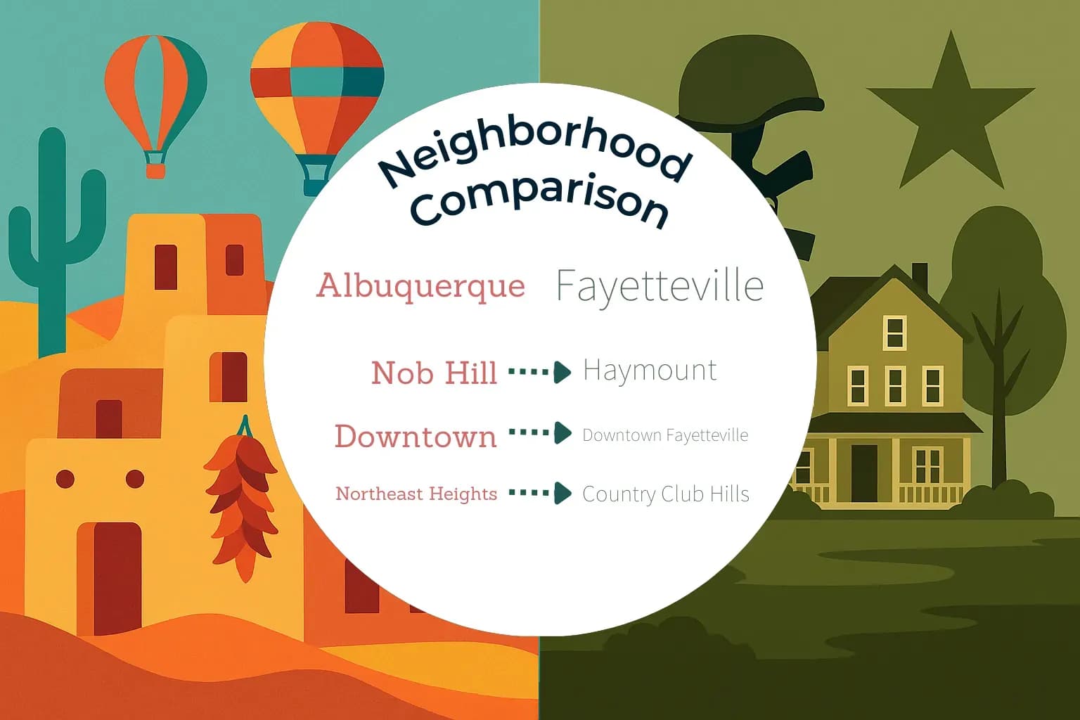 Albuquerque vs Fayetteville Neighborhood Comparison