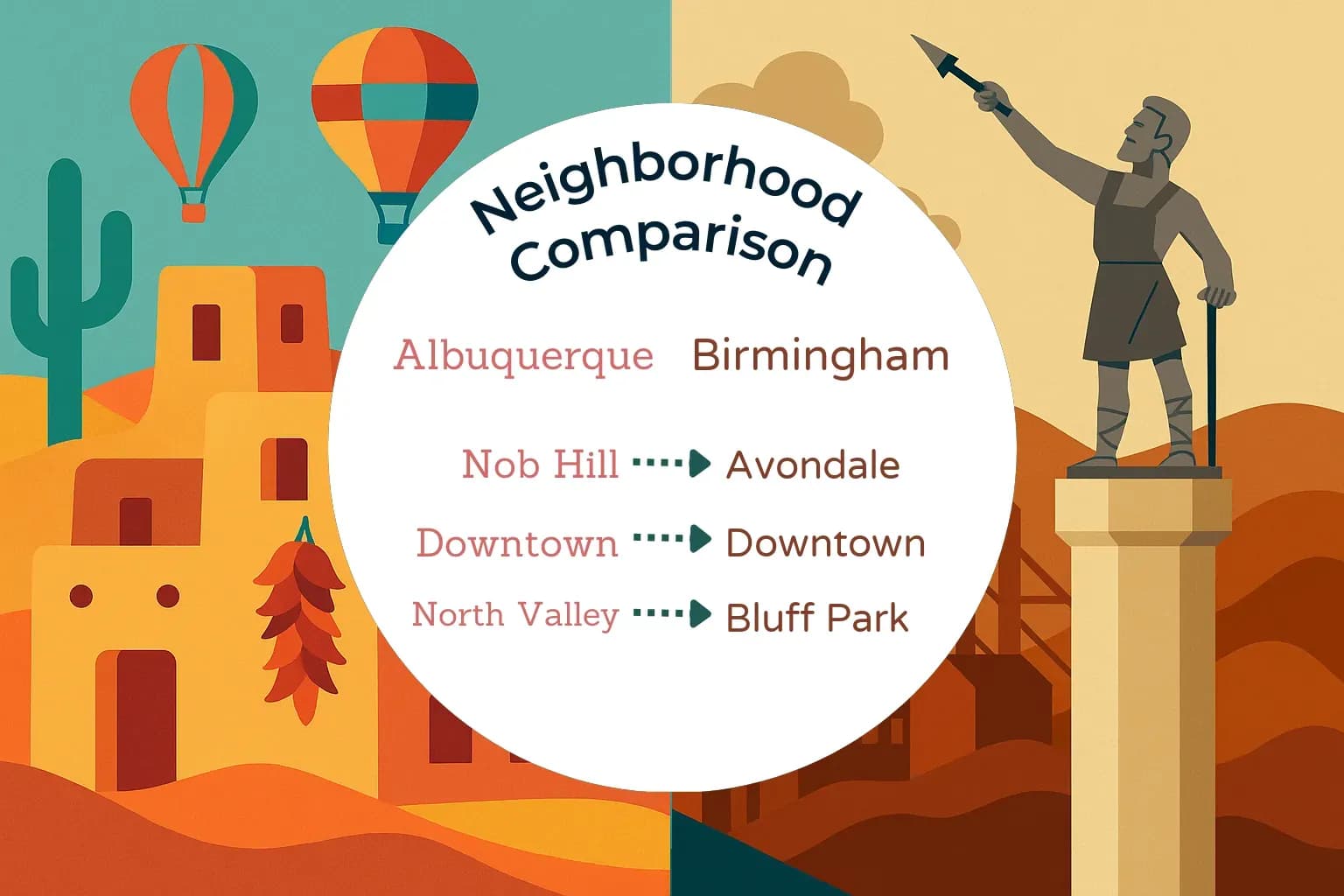 Albuquerque vs Birmingham Neighborhood Comparison