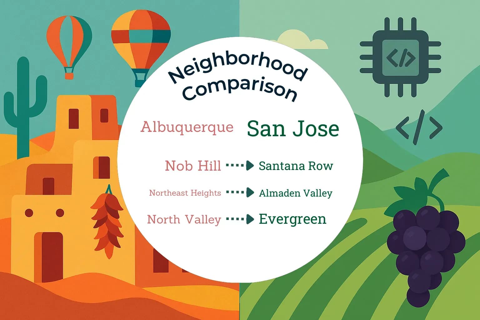 Albuquerque vs San Jose Neighborhood Comparison